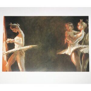 1998 POSTCARD w/ 6"x4" PRINT MILAN MED The World of Ballet Artist's Reception
